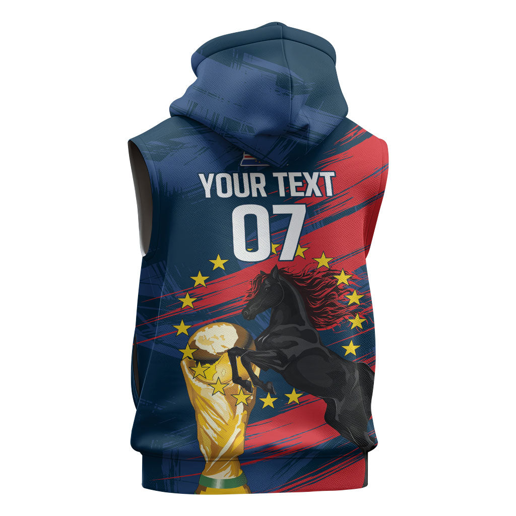 Cape Verde - WC2026 Dark Horse Custom Sleeveless Zip Hoodie Our Time Our Story