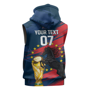Cape Verde - WC2026 Dark Horse Custom Sleeveless Zip Hoodie Our Time Our Story