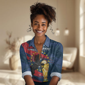 Cape Verde - WC2026 Dark Horse Custom Women Casual Shirt Our Time Our Story