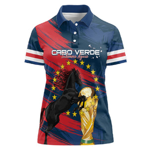 Cape Verde - WC2026 Dark Horse Custom Women Polo Shirt Our Time Our Story
