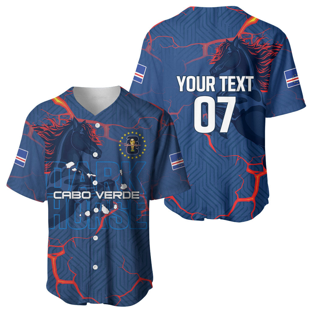 Cape Verde Football WC26 Custom Baseball Jersey Dark Horse Rising
