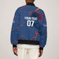 Cape Verde Football WC26 Custom Bomber Jacket Dark Horse Rising