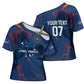 Cape Verde Football WC26 Custom Cross Shoulder Shirt Dark Horse Rising