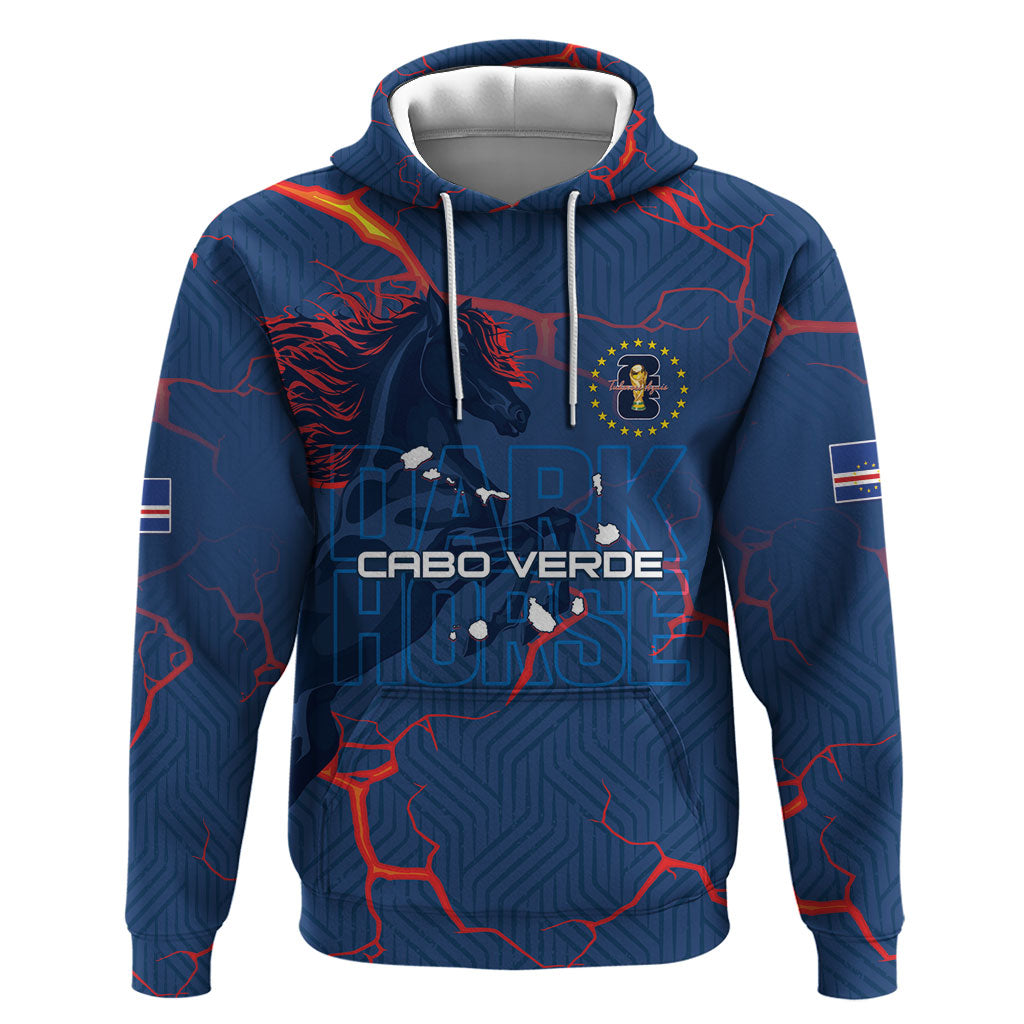 Cape Verde Football WC26 Custom Hoodie Dark Horse Rising