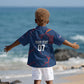 Cape Verde Football WC26 Custom Kid Hawaiian Shirt Dark Horse Rising