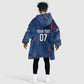 Cape Verde Football WC26 Custom Kid Wearable Blanket Hoodie Dark Horse Rising