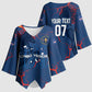 Cape Verde Football WC26 Custom Kimono Sleeve Blouse Dark Horse Rising