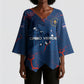 Cape Verde Football WC26 Custom Kimono Sleeve Blouse Dark Horse Rising
