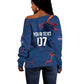 Cape Verde Football WC26 Custom Off Shoulder Sweater Dark Horse Rising