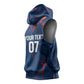 Cape Verde Football WC26 Custom Sleeveless Hoodie Dark Horse Rising