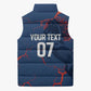 Cape Verde Football WC26 Custom Sleeveless Puffer Jacket Dark Horse Rising