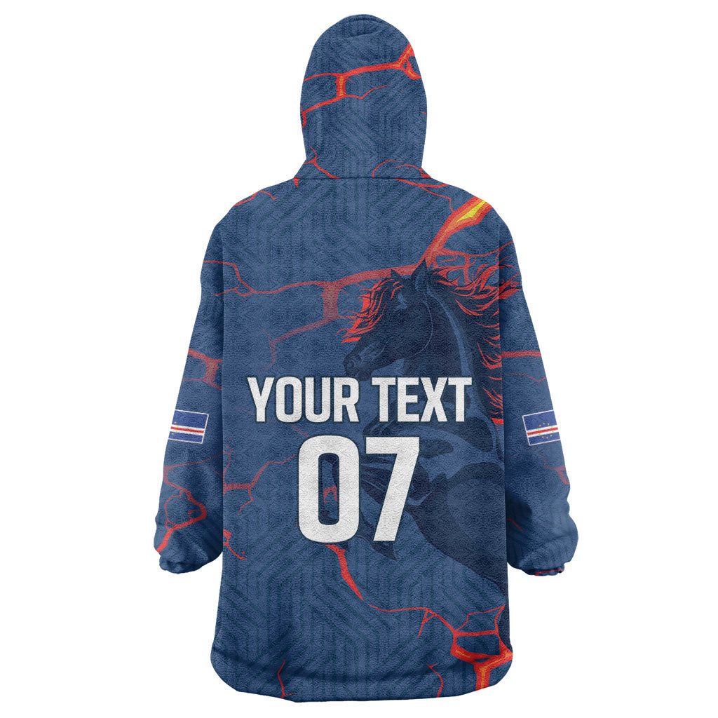 Cape Verde Football WC26 Custom Wearable Blanket Hoodie Dark Horse Rising