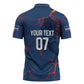 Cape Verde Football WC26 Custom Zipper Polo Shirt Dark Horse Rising