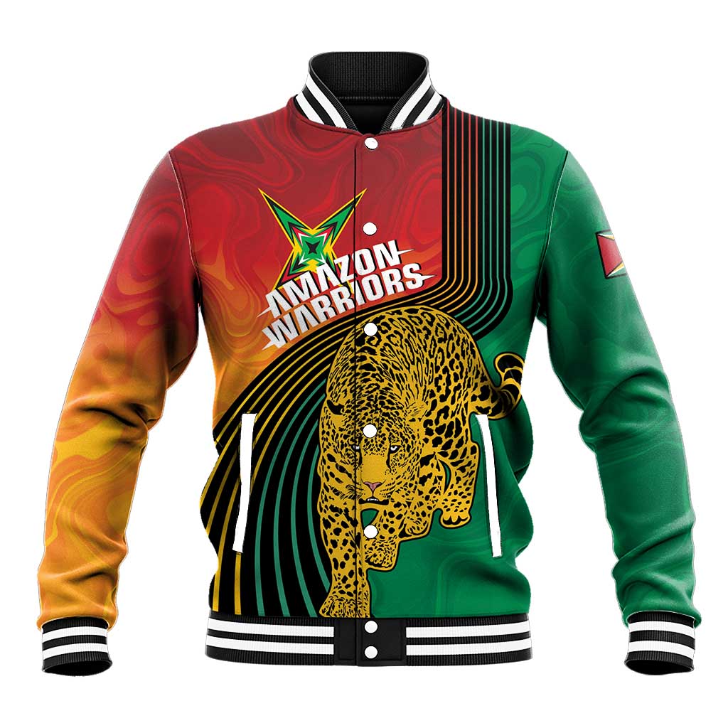 Personalized Afro Guyana Cricket Amazon Warriors Baseball Jacket Fierce Jaguars - African Pride