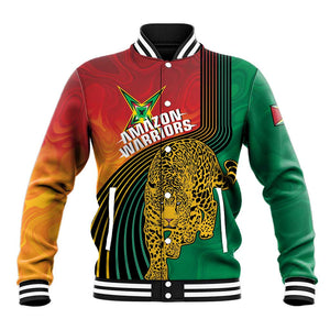 Personalized Afro Guyana Cricket Amazon Warriors Baseball Jacket Fierce Jaguars - African Pride