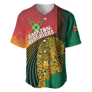 Personalized Afro Guyana Cricket Amazon Warriors Baseball Jersey Fierce Jaguars - African Pride