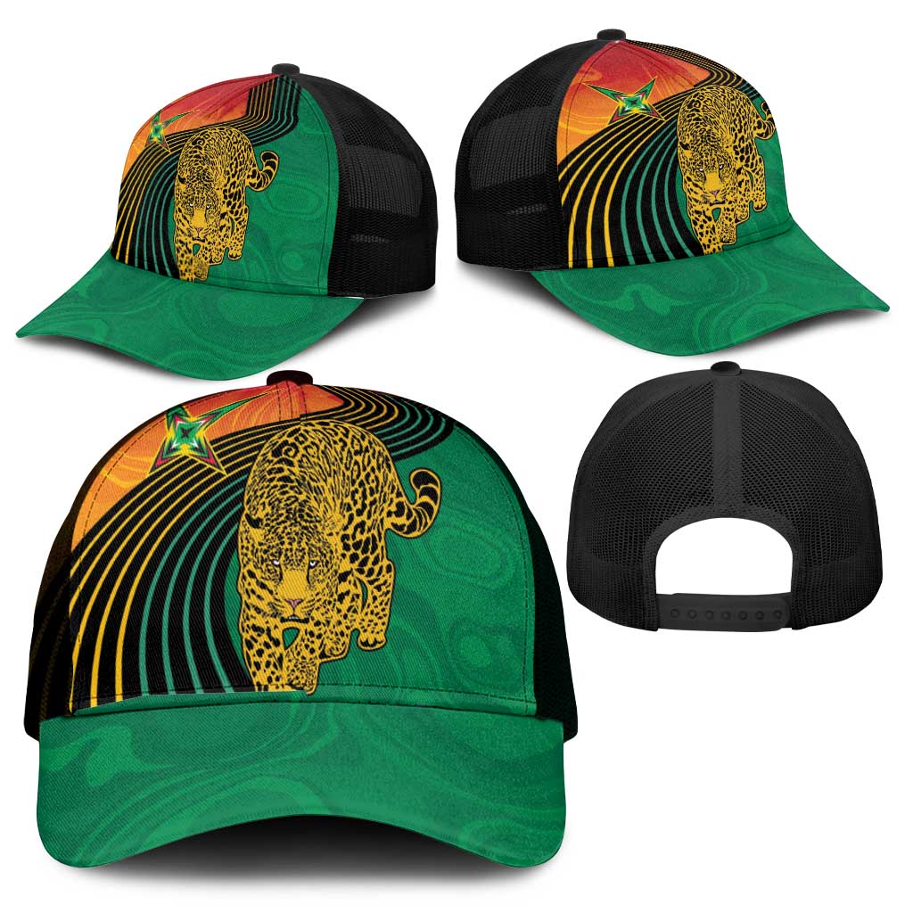 Guyana Cricket Amazon Warriors Baseball Net Cap Fierce Jaguars - African Pride