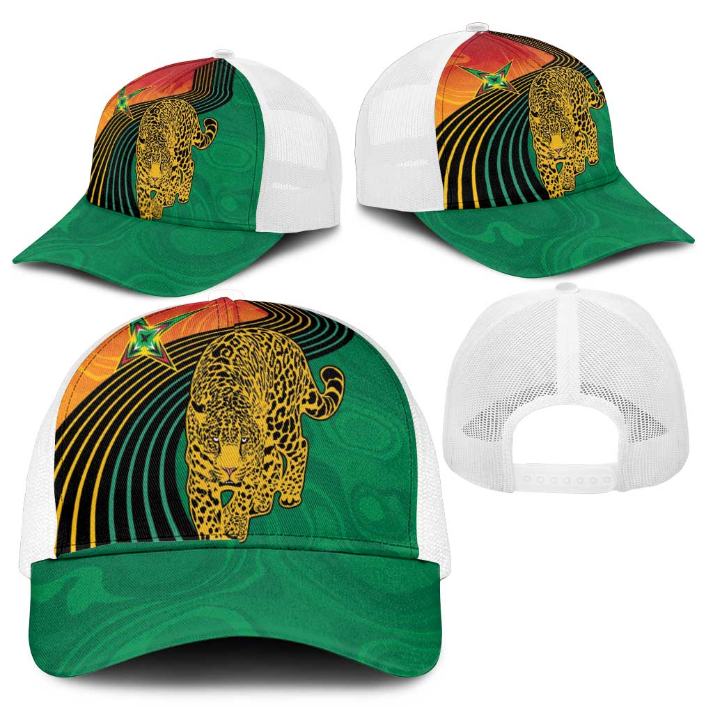 Guyana Cricket Amazon Warriors Baseball Net Cap Fierce Jaguars - African Pride