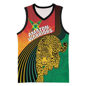 Personalized Afro Guyana Cricket Amazon Warriors Basketball Jersey Fierce Jaguars - African Pride