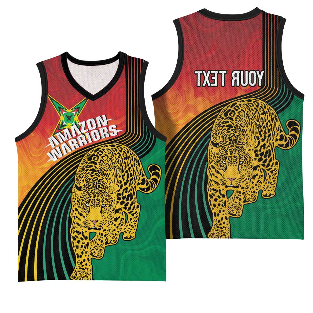 Personalized Afro Guyana Cricket Amazon Warriors Basketball Jersey Fierce Jaguars - African Pride