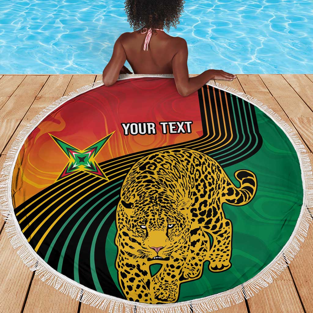 Personalized Afro Guyana Cricket Amazon Warriors Beach Blanket Fierce Jaguars - African Pride