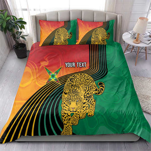 Personalized Afro Guyana Cricket Amazon Warriors Bedding Set Fierce Jaguars - African Pride