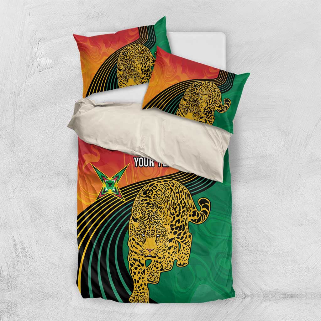 Personalized Afro Guyana Cricket Amazon Warriors Bedding Set Fierce Jaguars - African Pride