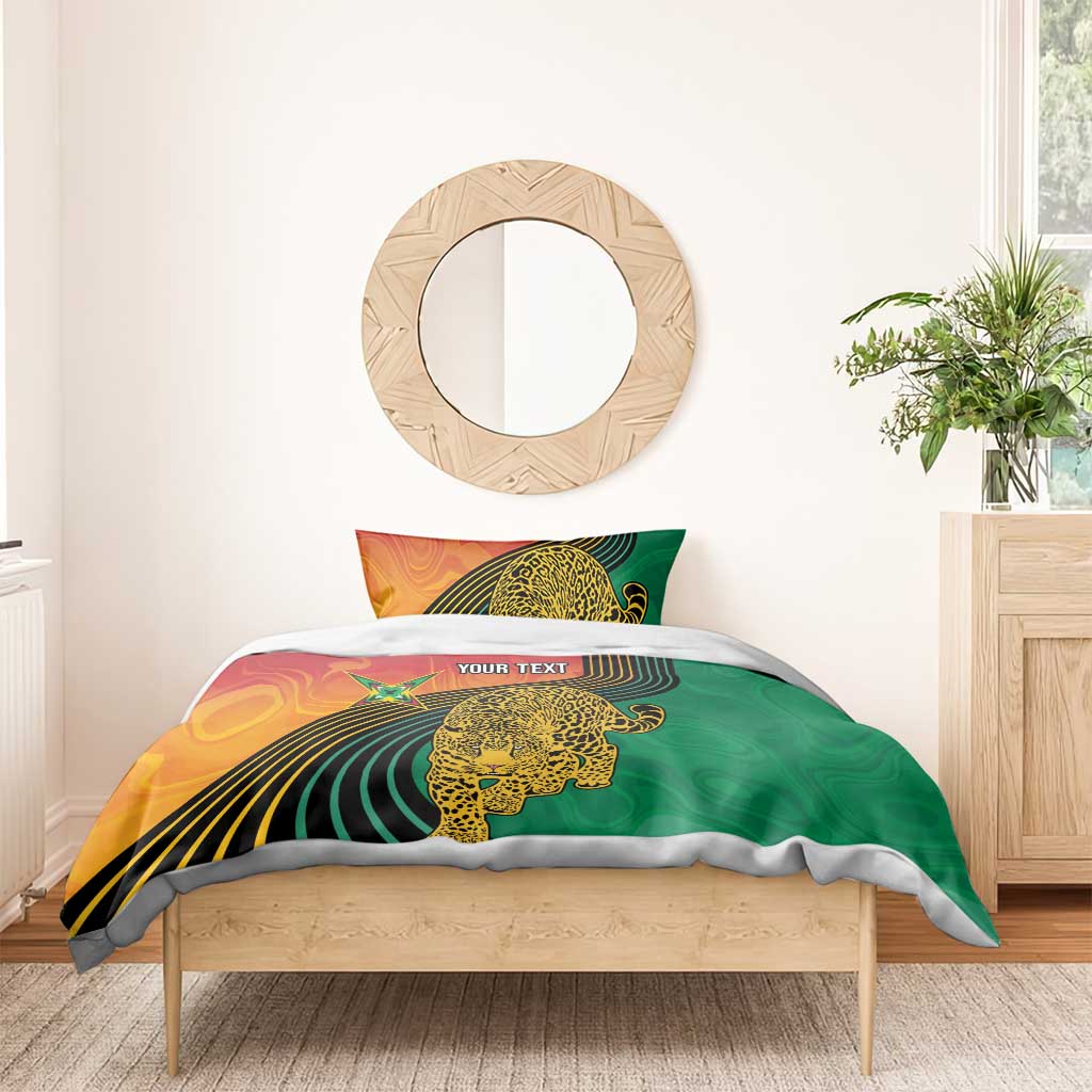 Personalized Afro Guyana Cricket Amazon Warriors Bedding Set Fierce Jaguars - African Pride