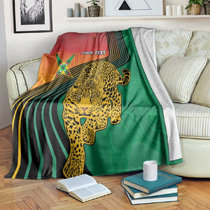 Personalized Afro Guyana Cricket Amazon Warriors Blanket Fierce Jaguars - African Pride