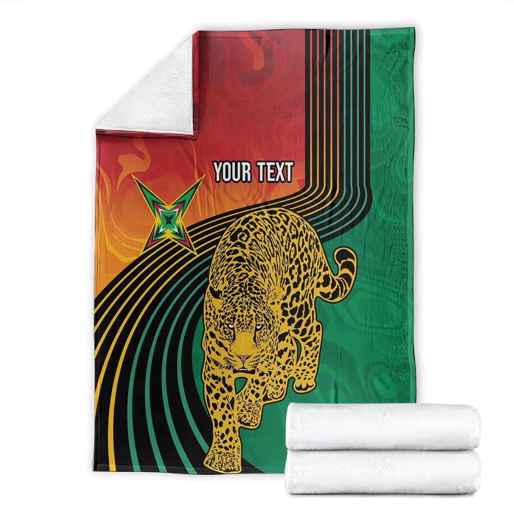 Personalized Afro Guyana Cricket Amazon Warriors Blanket Fierce Jaguars - African Pride