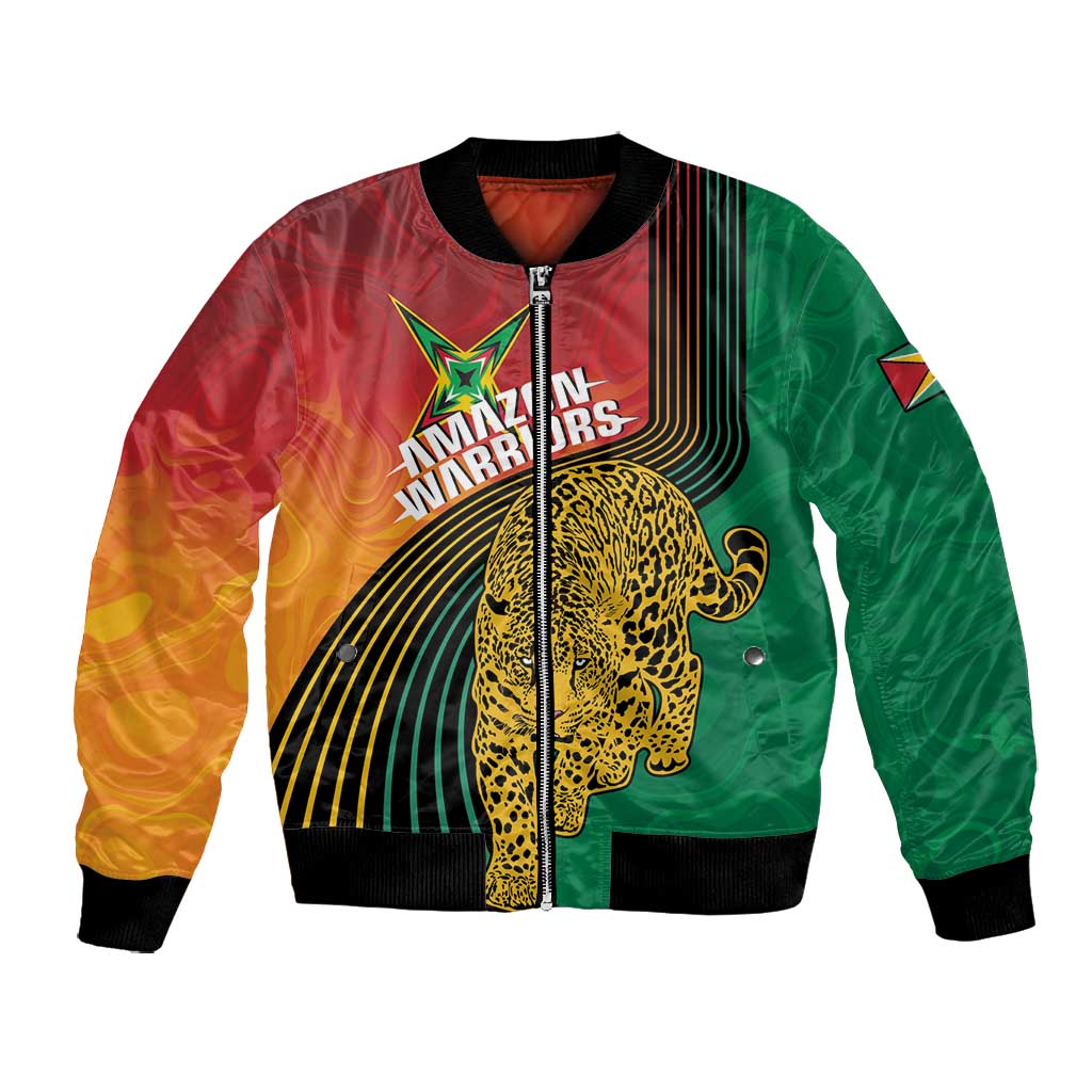 Personalized Afro Guyana Cricket Amazon Warriors Bomber Jacket Fierce Jaguars - African Pride