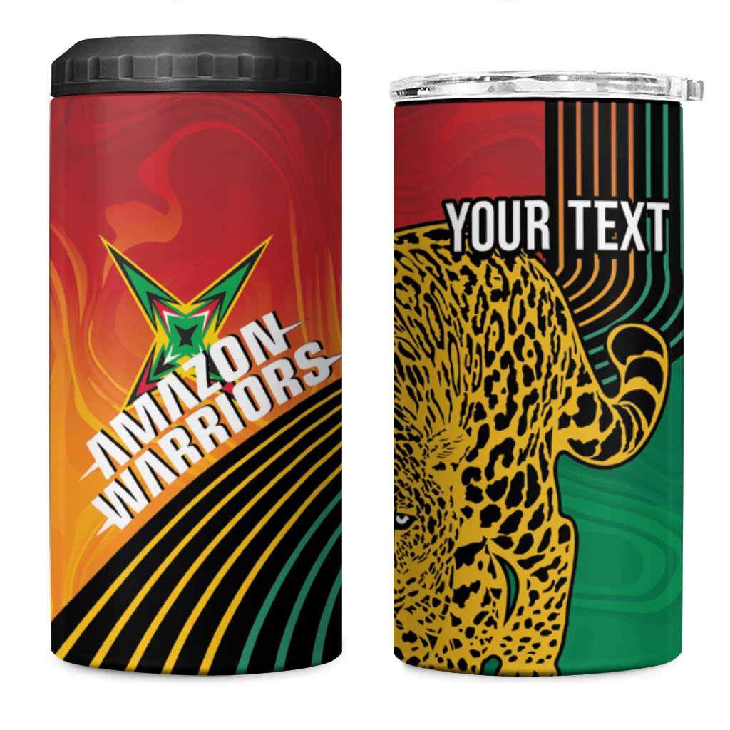 Personalized Afro Guyana Cricket Amazon Warriors 4 in 1 Can Cooler Tumbler Fierce Jaguars - African Pride
