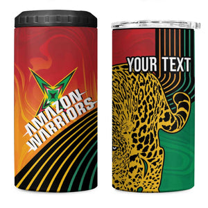 Personalized Afro Guyana Cricket Amazon Warriors 4 in 1 Can Cooler Tumbler Fierce Jaguars - African Pride