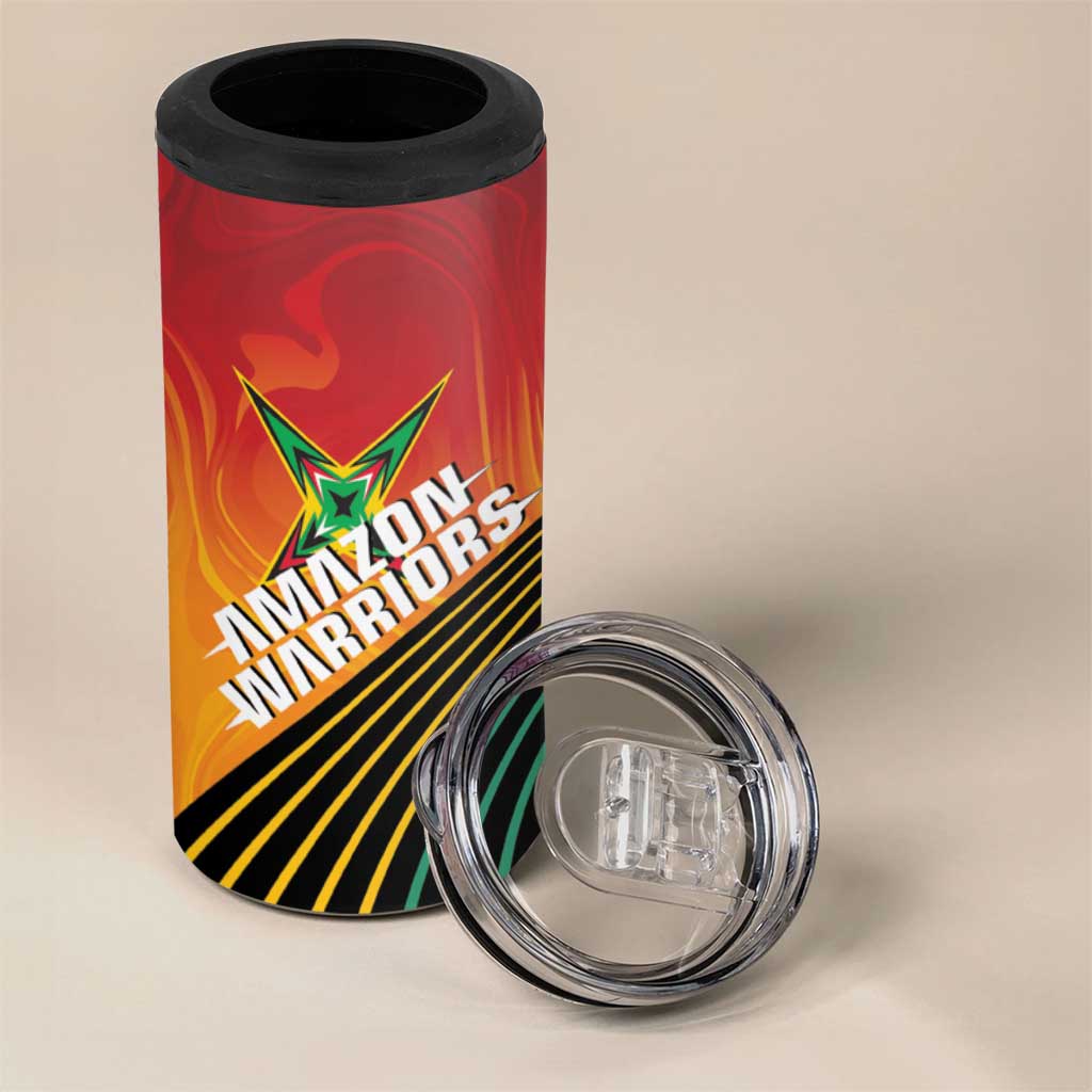 Personalized Afro Guyana Cricket Amazon Warriors 4 in 1 Can Cooler Tumbler Fierce Jaguars - African Pride