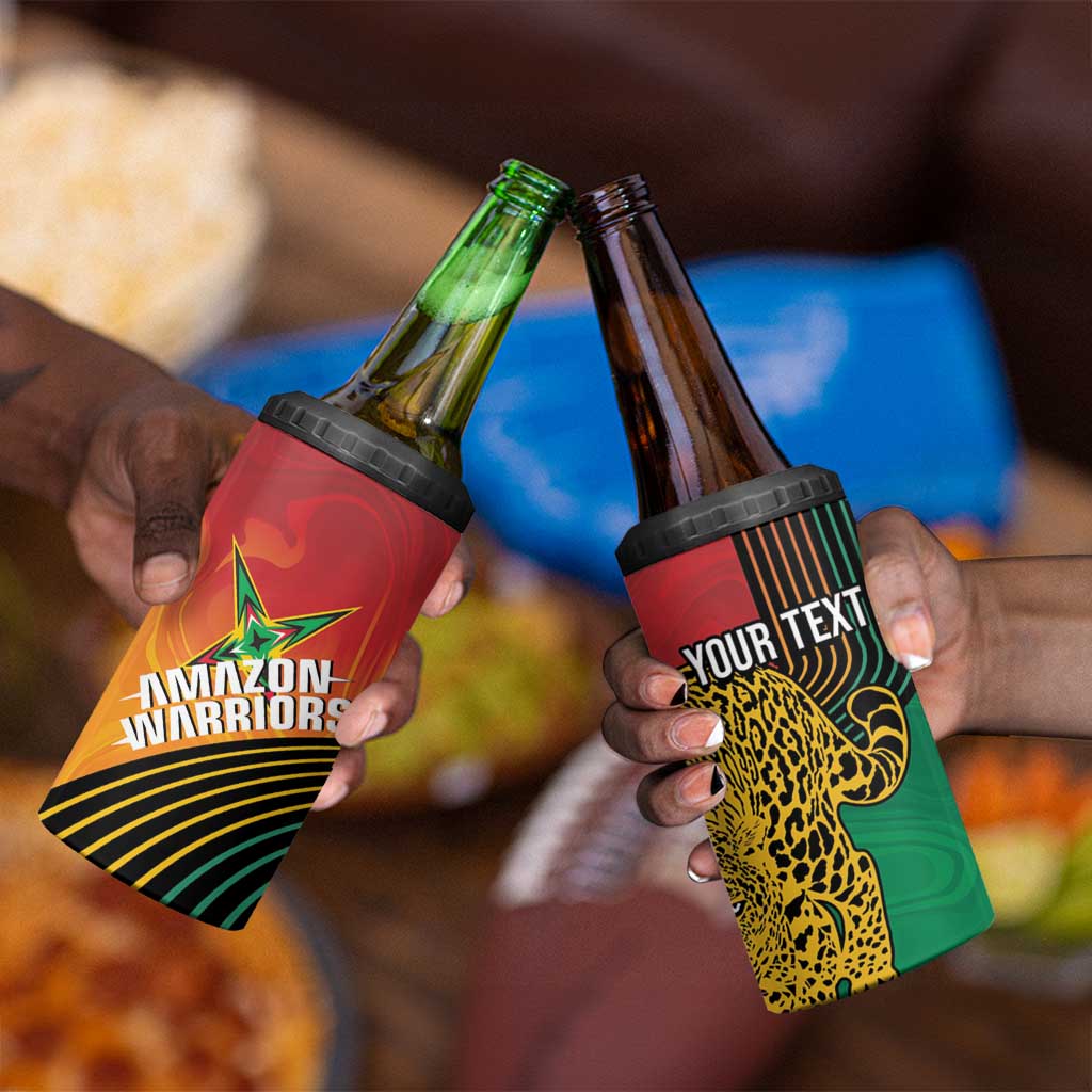 Personalized Afro Guyana Cricket Amazon Warriors 4 in 1 Can Cooler Tumbler Fierce Jaguars - African Pride