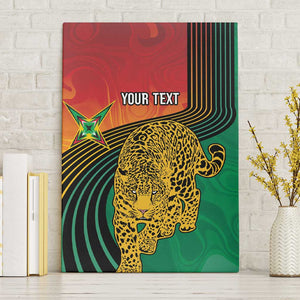 Personalized Afro Guyana Cricket Amazon Warriors Canvas Wall Art Fierce Jaguars - African Pride