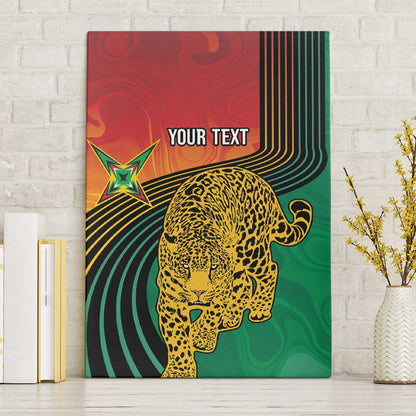 Personalized Afro Guyana Cricket Amazon Warriors Canvas Wall Art Fierce Jaguars - African Pride