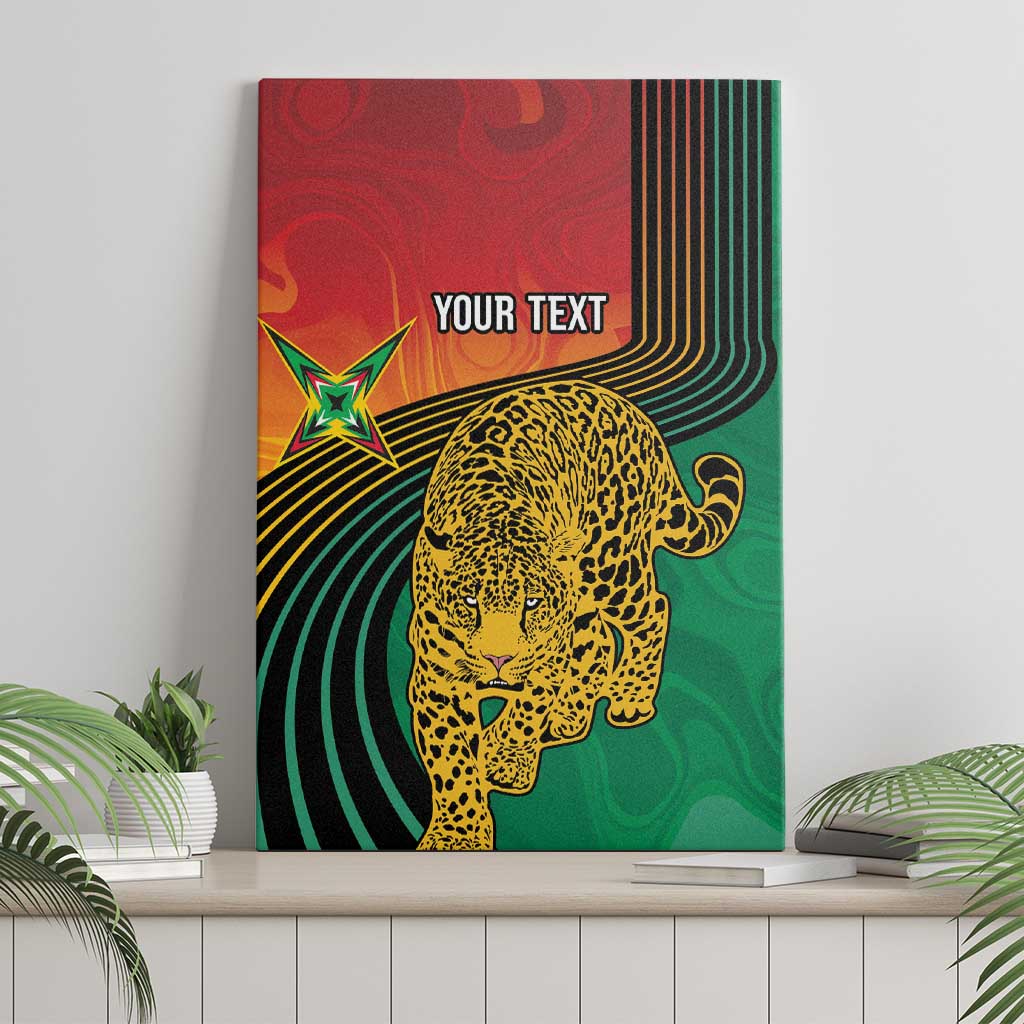 Personalized Afro Guyana Cricket Amazon Warriors Canvas Wall Art Fierce Jaguars - African Pride