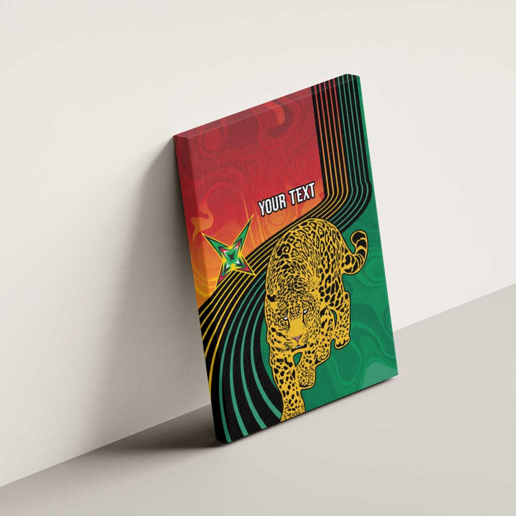 Personalized Afro Guyana Cricket Amazon Warriors Canvas Wall Art Fierce Jaguars - African Pride