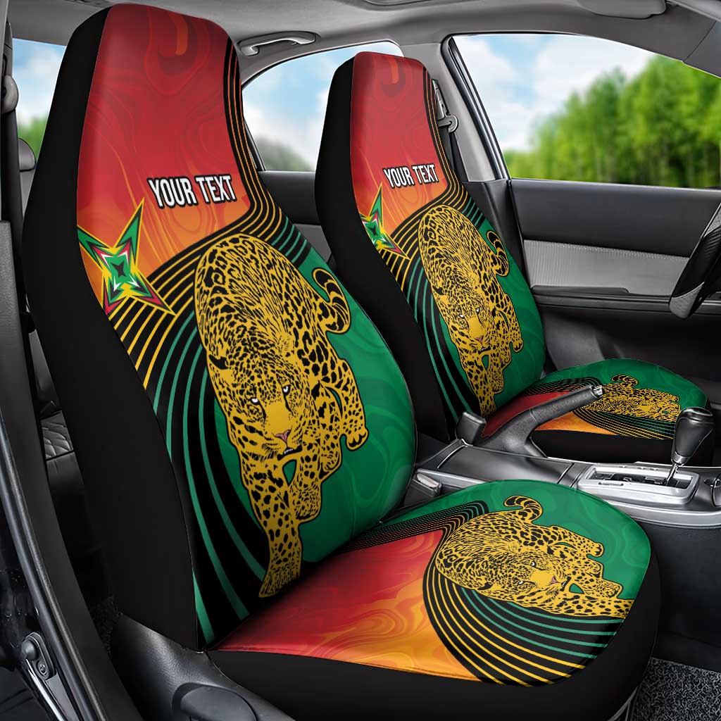 Personalized Afro Guyana Cricket Amazon Warriors Car Seat Cover Fierce Jaguars - African Pride