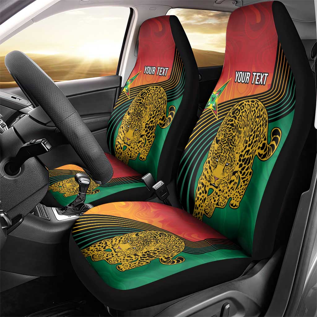Personalized Afro Guyana Cricket Amazon Warriors Car Seat Cover Fierce Jaguars - African Pride