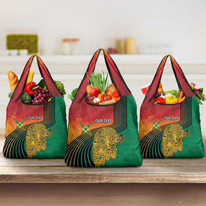 Personalized Afro Guyana Cricket Amazon Warriors Grocery Bag Fierce Jaguars - African Pride