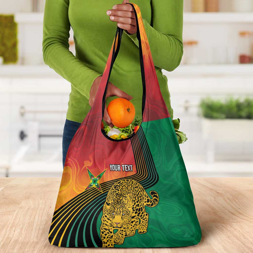 Personalized Afro Guyana Cricket Amazon Warriors Grocery Bag Fierce Jaguars - African Pride