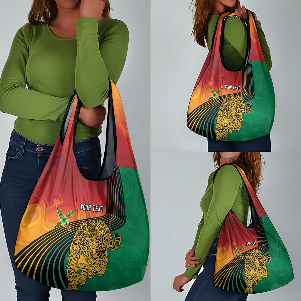 Personalized Afro Guyana Cricket Amazon Warriors Grocery Bag Fierce Jaguars - African Pride