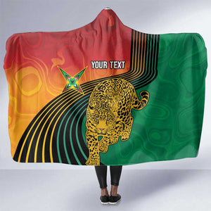 Personalized Afro Guyana Cricket Amazon Warriors Hooded Blanket Fierce Jaguars - African Pride