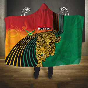 Personalized Afro Guyana Cricket Amazon Warriors Hooded Blanket Fierce Jaguars - African Pride
