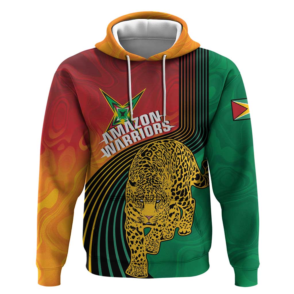 Personalized Afro Guyana Cricket Amazon Warriors Hoodie Fierce Jaguars - African Pride