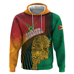Personalized Afro Guyana Cricket Amazon Warriors Hoodie Fierce Jaguars - African Pride