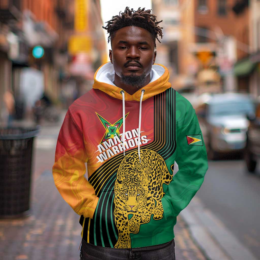 Personalized Afro Guyana Cricket Amazon Warriors Hoodie Fierce Jaguars - African Pride