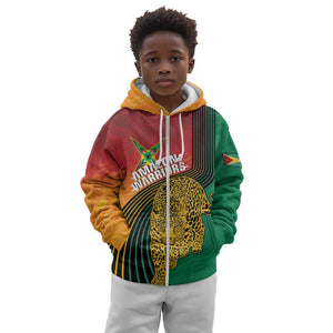 Personalized Afro Guyana Cricket Amazon Warriors Kid Hoodie Fierce Jaguars - African Pride
